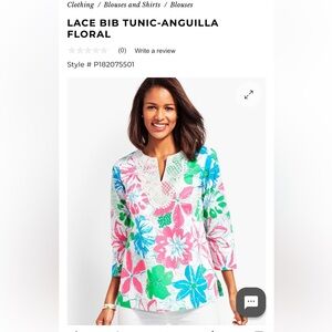 Talbots Lace Bib Tunic‎ - Anguilla floral. Worn twice. Great condition